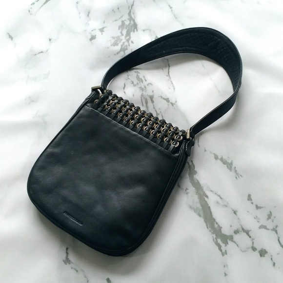 Francesco Biasia leather chainmail shoulder bag - Picture 2 of 8